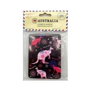 Cosmetic Mirror Rectangle Aboriginal Kangaroos