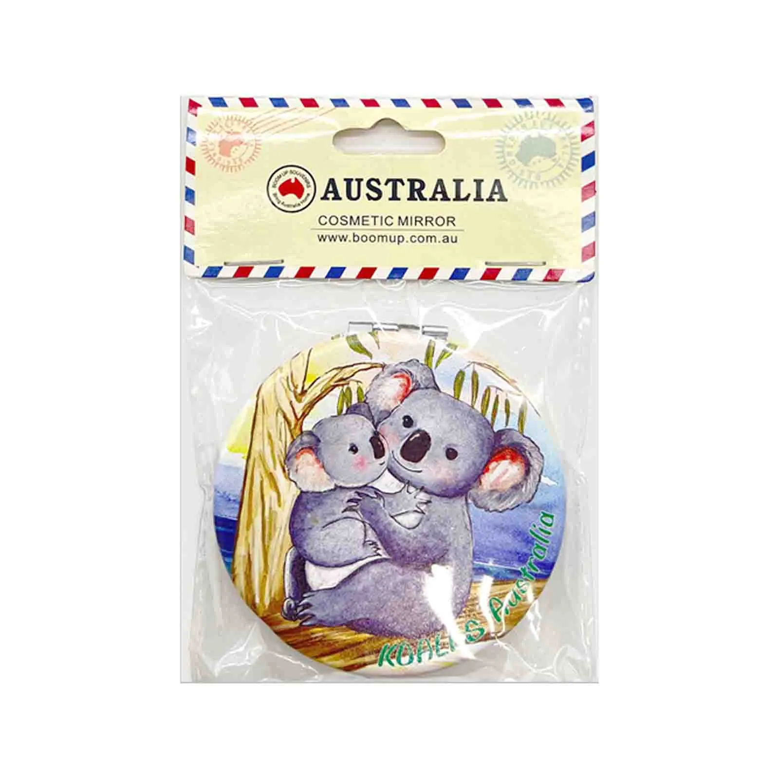 Cosmetic Mirror Round Koala Blue