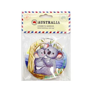 Cosmetic Mirror Round Koala Blue
