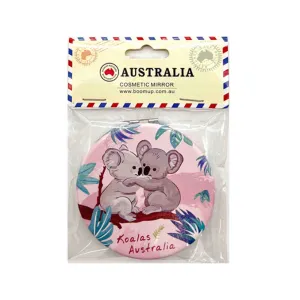 Cosmetic Mirror Round Koala Pink