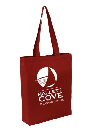 Cotton Tote With Base Gusset Only - Red - CTN-TT-RD-BTM
