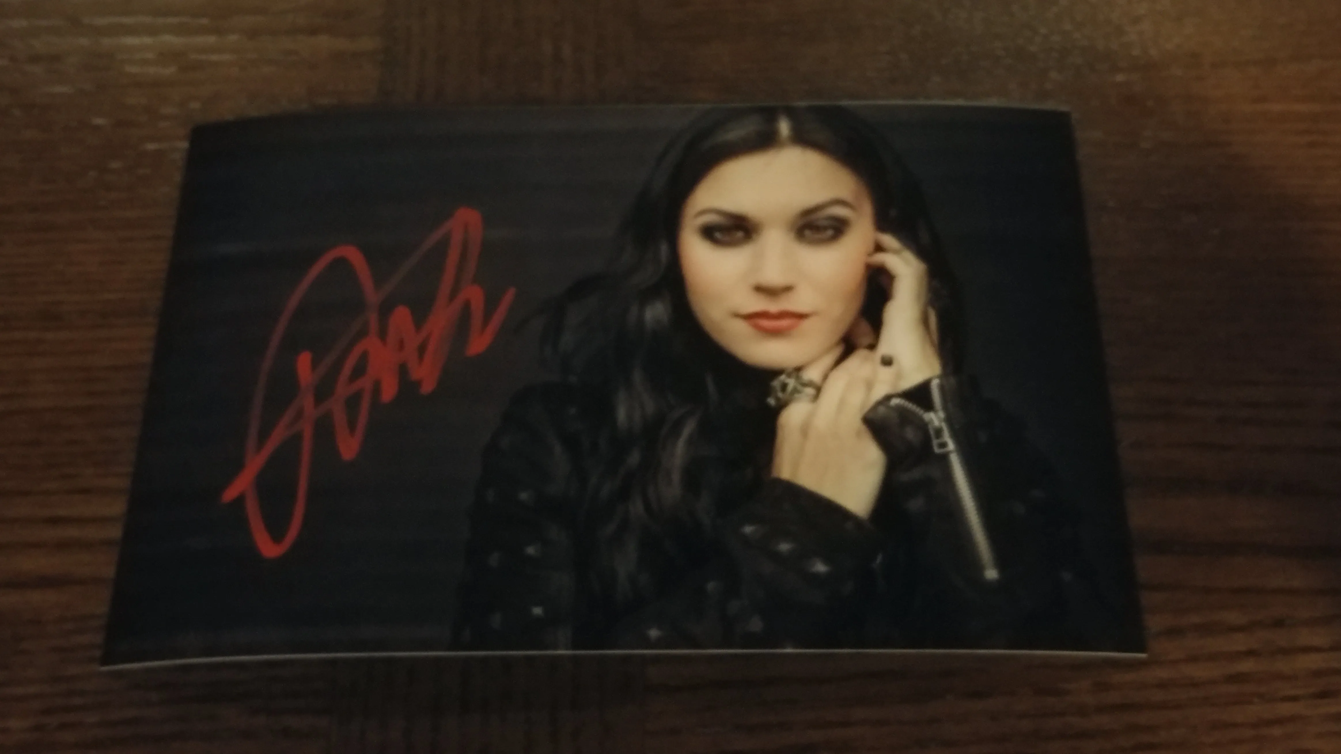 Cristina Scabbia - 2013 - Signed Limited Edition Metallic 4x6 Print