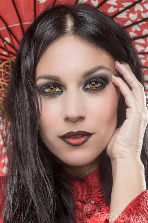 Cristina Scabbia - Red - Signed Limited Edition Metallic 4x6 Print