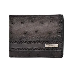 Cuadra Genuine Ostrich Wallet in Gray