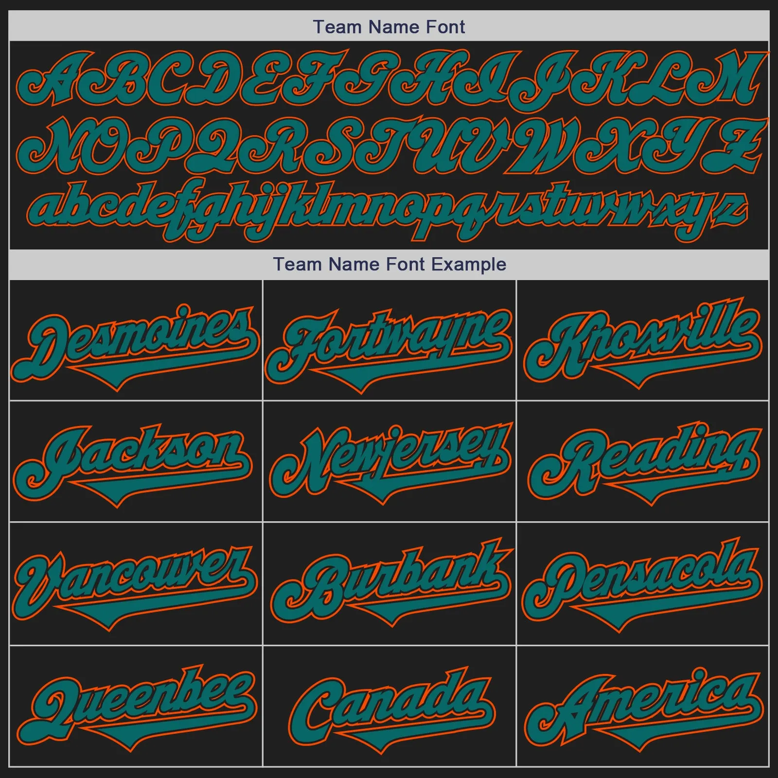 Custom Black Teal-Orange Authentic Two Tone Baseball Jersey