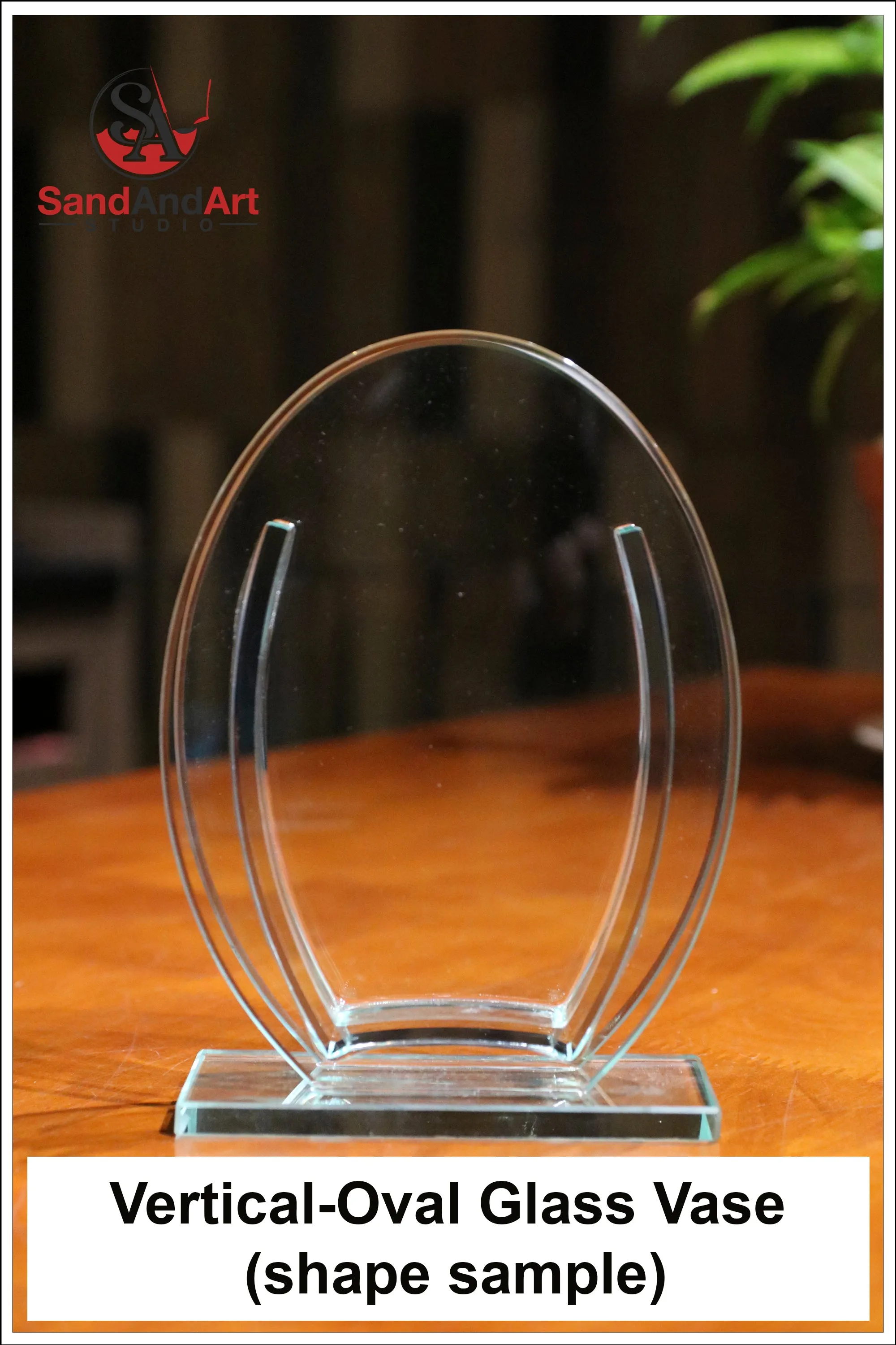 Custom Your Photos into Glass Vase (  7.0"x9.8" ) by Sand  - FREE SHIPPING