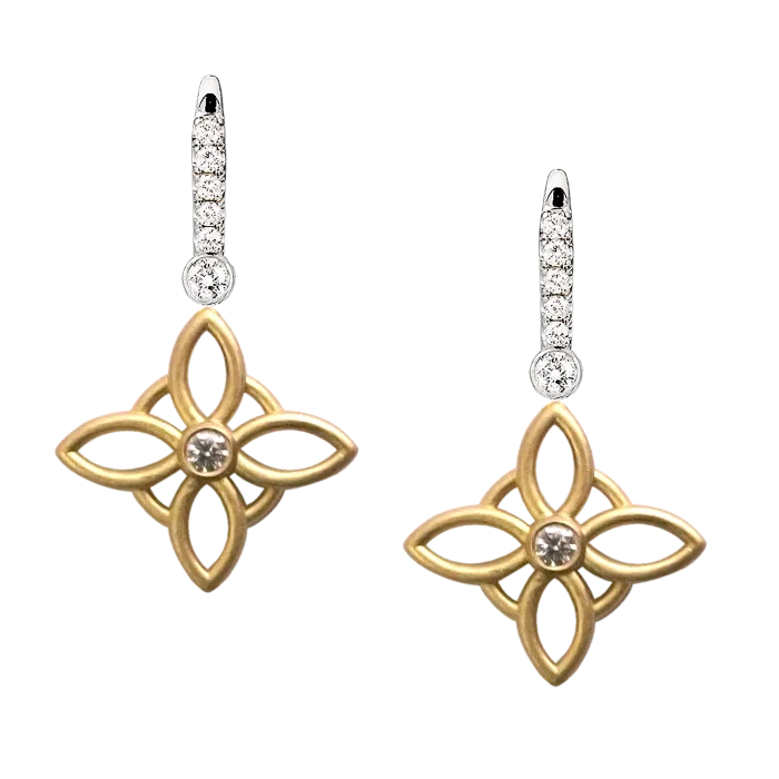 Diamond Flower Earring by Jack Kelege