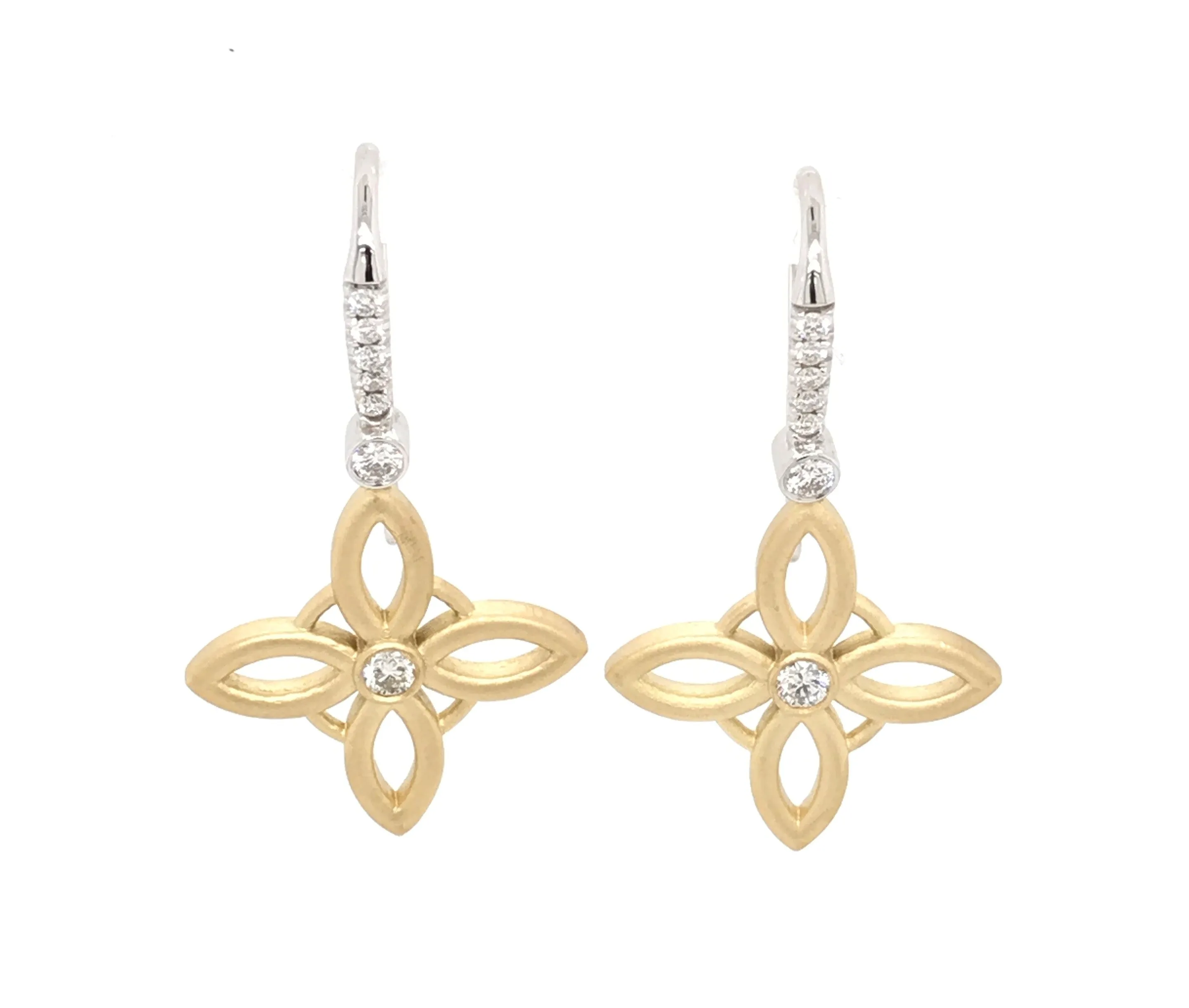 Diamond Flower Earring by Jack Kelege