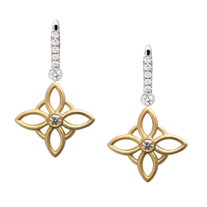 Diamond Flower Earring by Jack Kelege