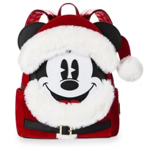 Disney Santa Mickey Mouse Mini Backpack by Loungefly