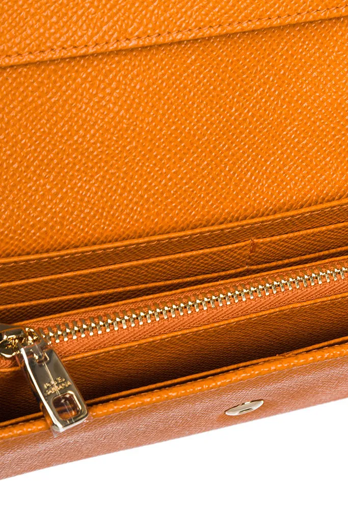 DOLCE & GABBANA CARMEL Safran Leather Wallet