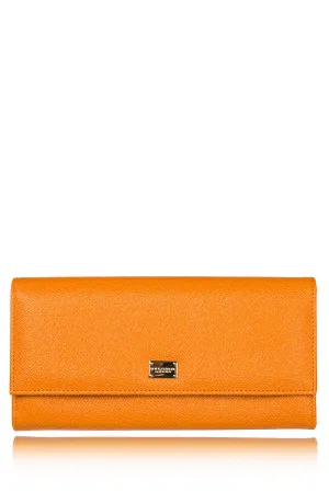 DOLCE & GABBANA CARMEL Safran Leather Wallet