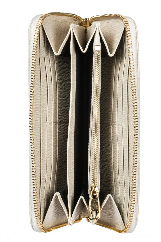 DOLCE & GABBANA DOLCE Ivory Leather Wallet