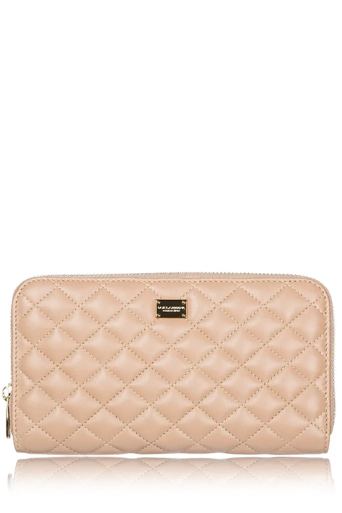 DOLCE & GABBANA PORTAMONETE Ivory Leather Wallet