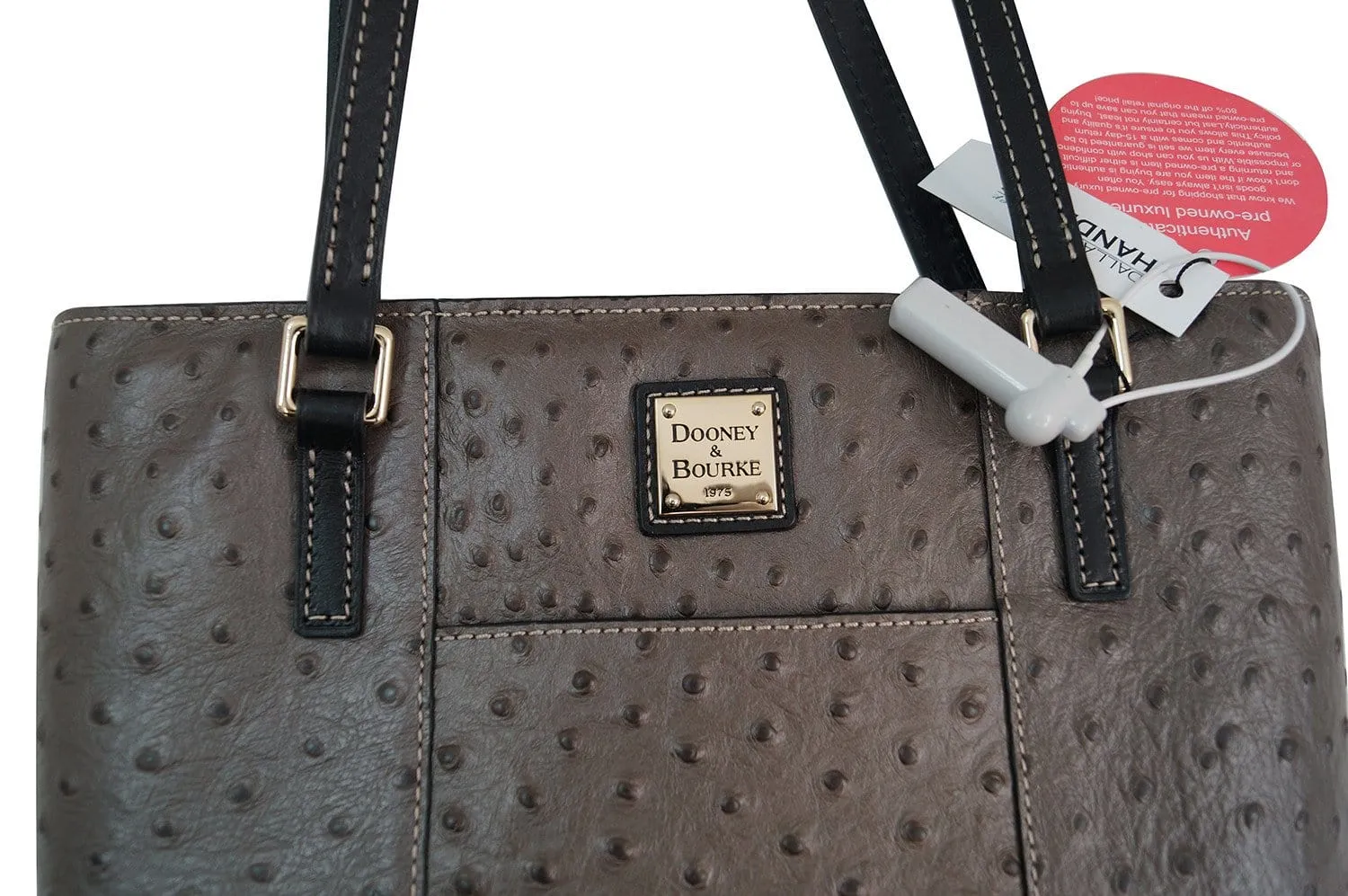 Dooney & Bourke Small Lexington Ostrich-Embossed Tote Shoulder Bag