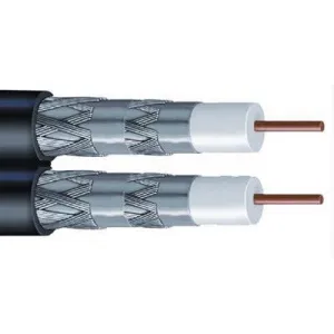 Dual RG6 sold by the foot, quad shield, bare copper Commscope 5782