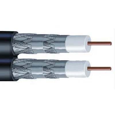 Dual RG6 sold by the foot, quad shield, bare copper Commscope 5782