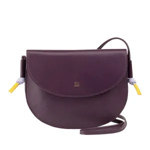 DUDU Women's shoulder bag with real leather flap, small shoulder bag with magnetic button skate, bag