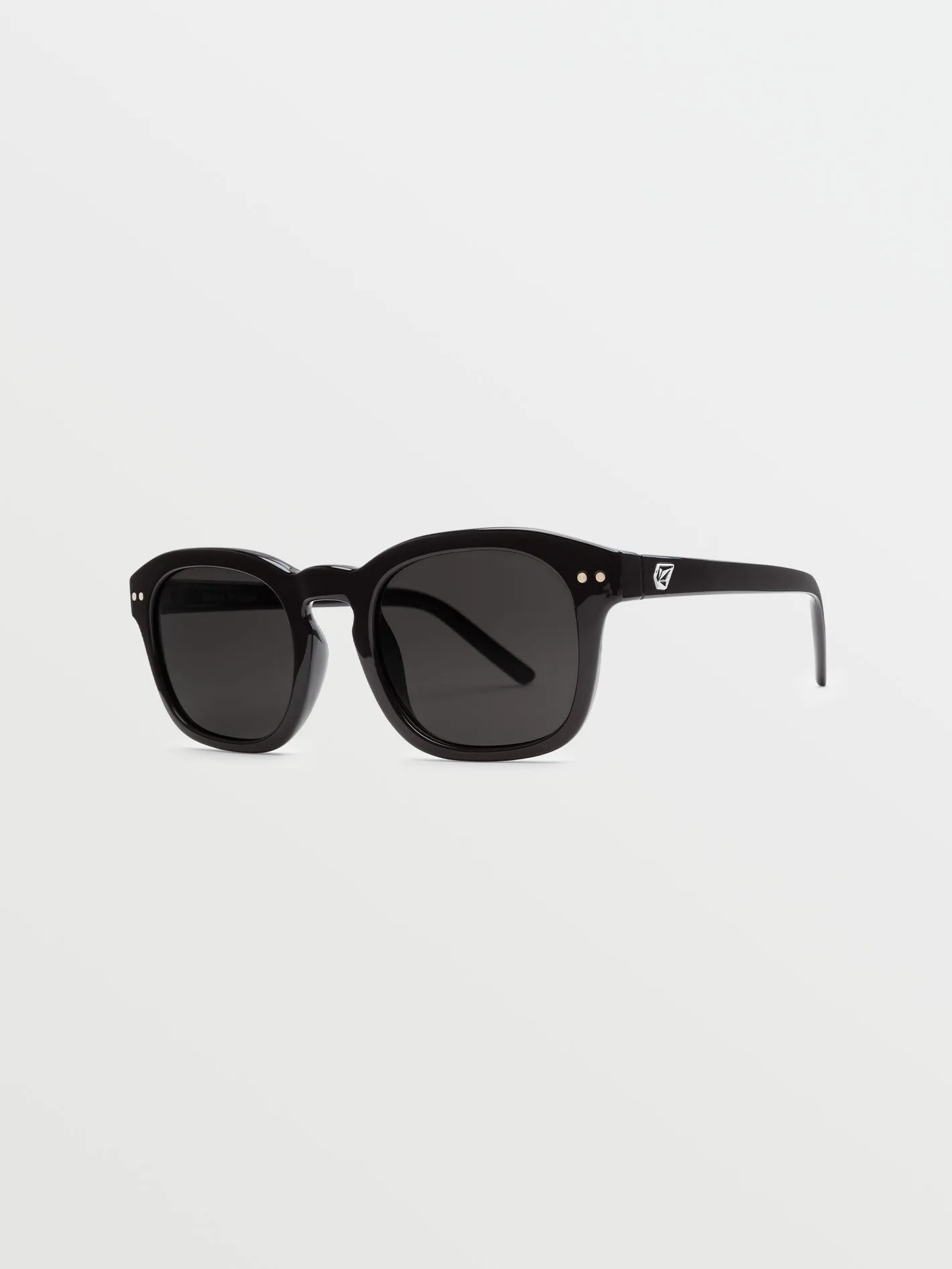 Earth Tripper Gloss Black Sunglasses (Gray Lens) - BLACK