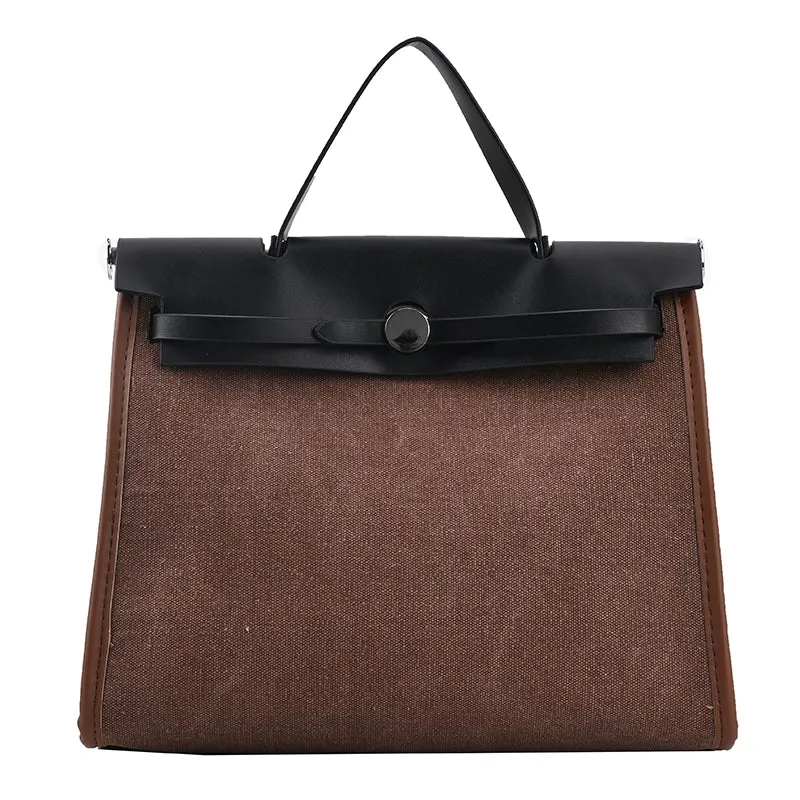 Elegant Two-Tone Shoulder Bag