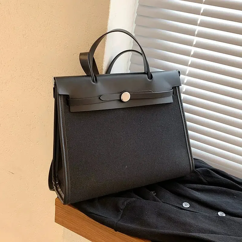 Elegant Two-Tone Shoulder Bag