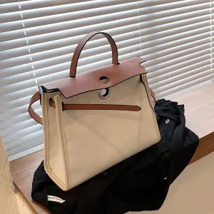Elegant Two-Tone Shoulder Bag