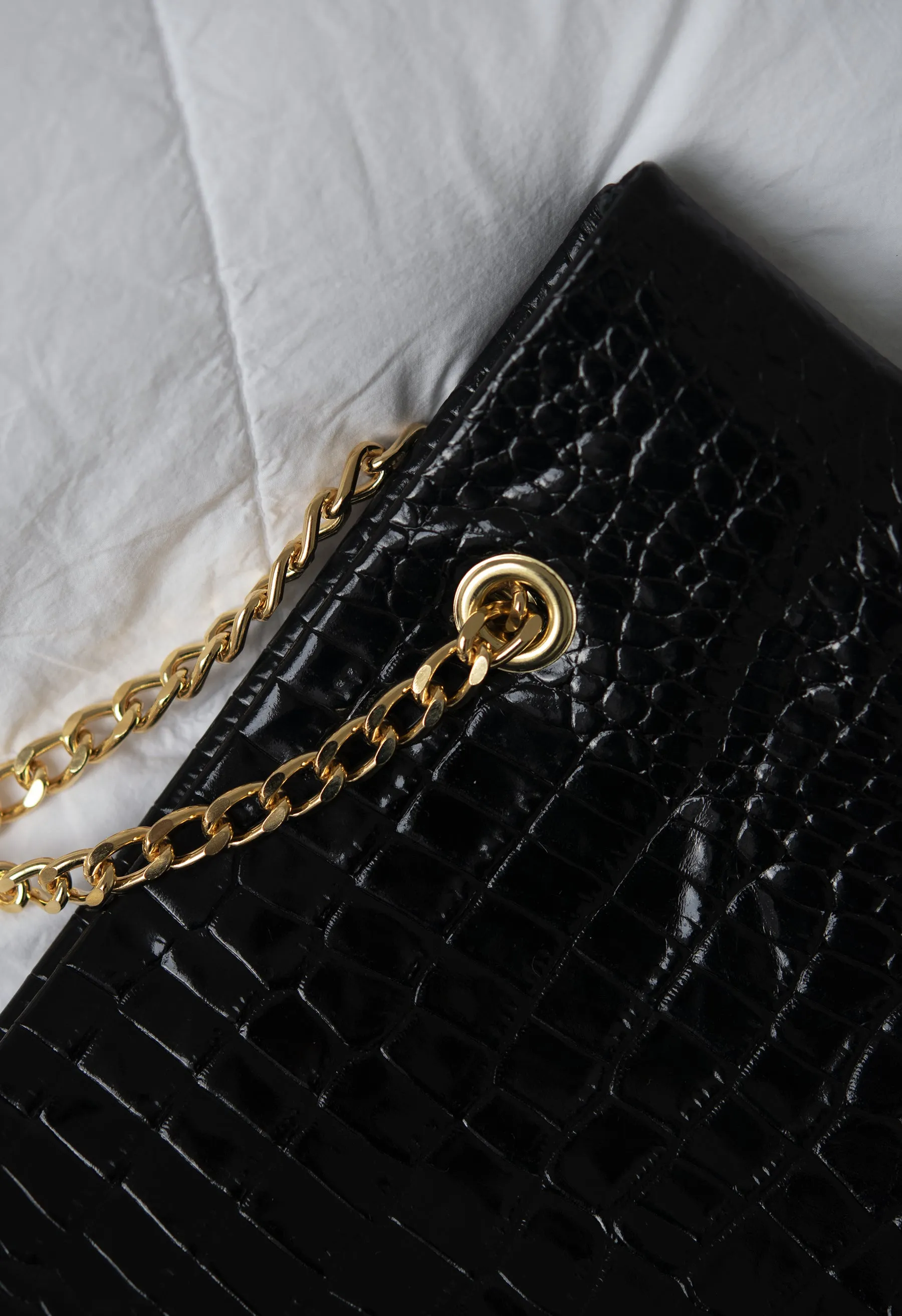 Embossed Croc Shop Tote