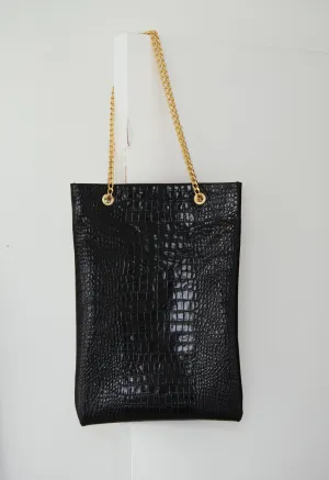 Embossed Croc Shop Tote