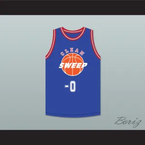 Ernest P. Worrell 0 Clean Sweep Deluxe Blue Basketball Jersey Slam Dunk Ernest 2