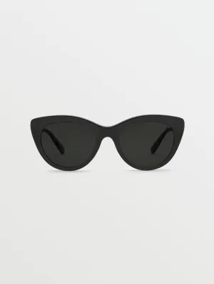 Eyeeye Stone Gloss Black Sunglasses (Gray Lens) - BLACK