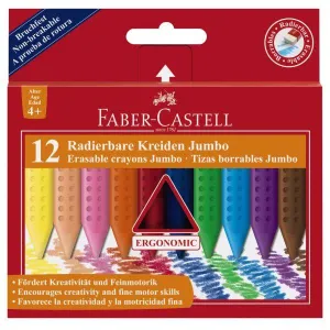 Faber-Castell - Erasable Jumbo Grip Crayons - Box of 12