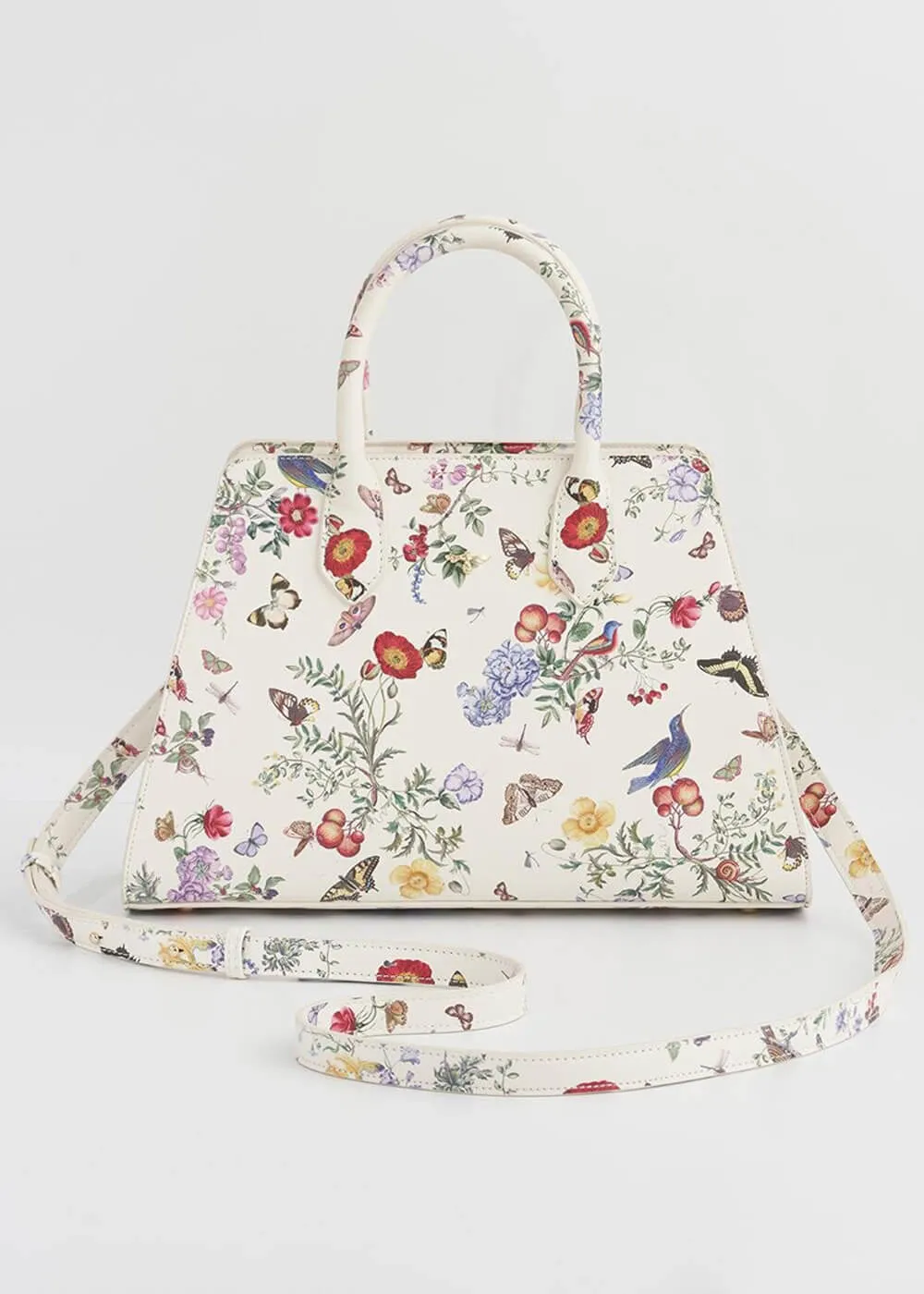 Fable England Alice Garden Butterfly Tote Bag Ivory