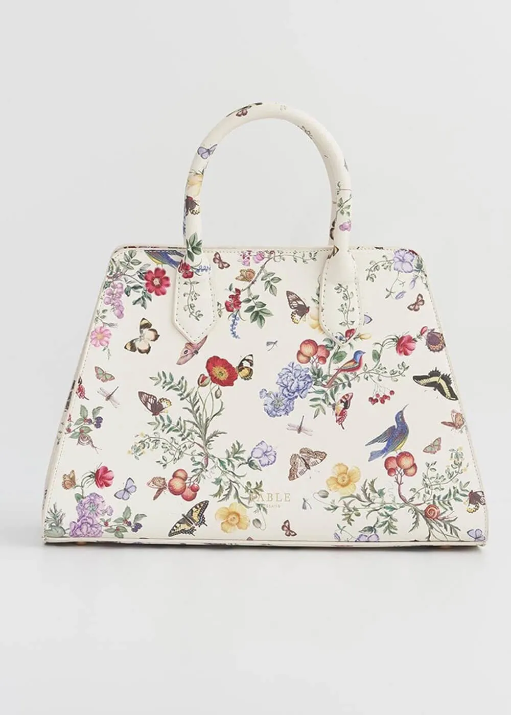 Fable England Alice Garden Butterfly Tote Bag Ivory
