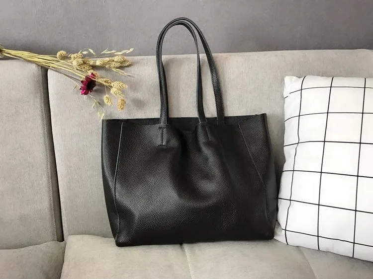 Fashion Womens Silver Leather Oversize Tote Bags Silver Shoulder Tote Bag Handbag Tote For Women