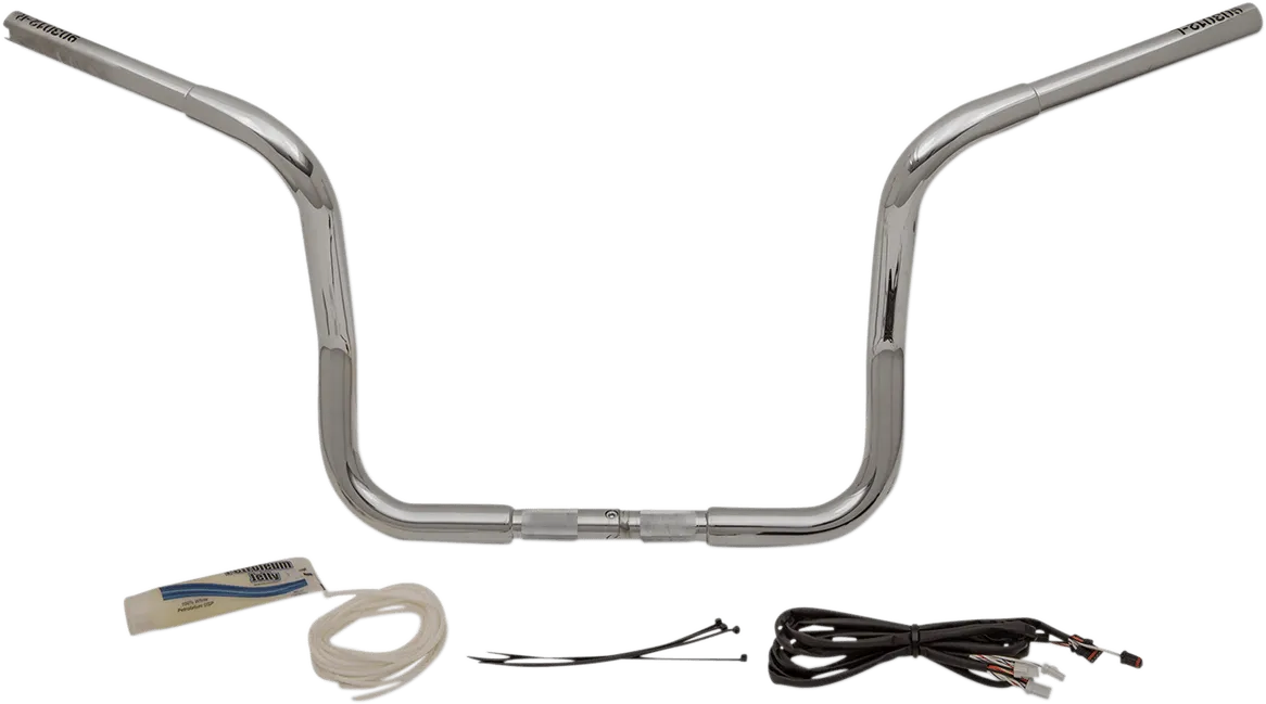 Fat Baggers, Inc. 909512 1-1/4in. EZ Install Handlebar Kit with Round Top Handlebars - Chrome