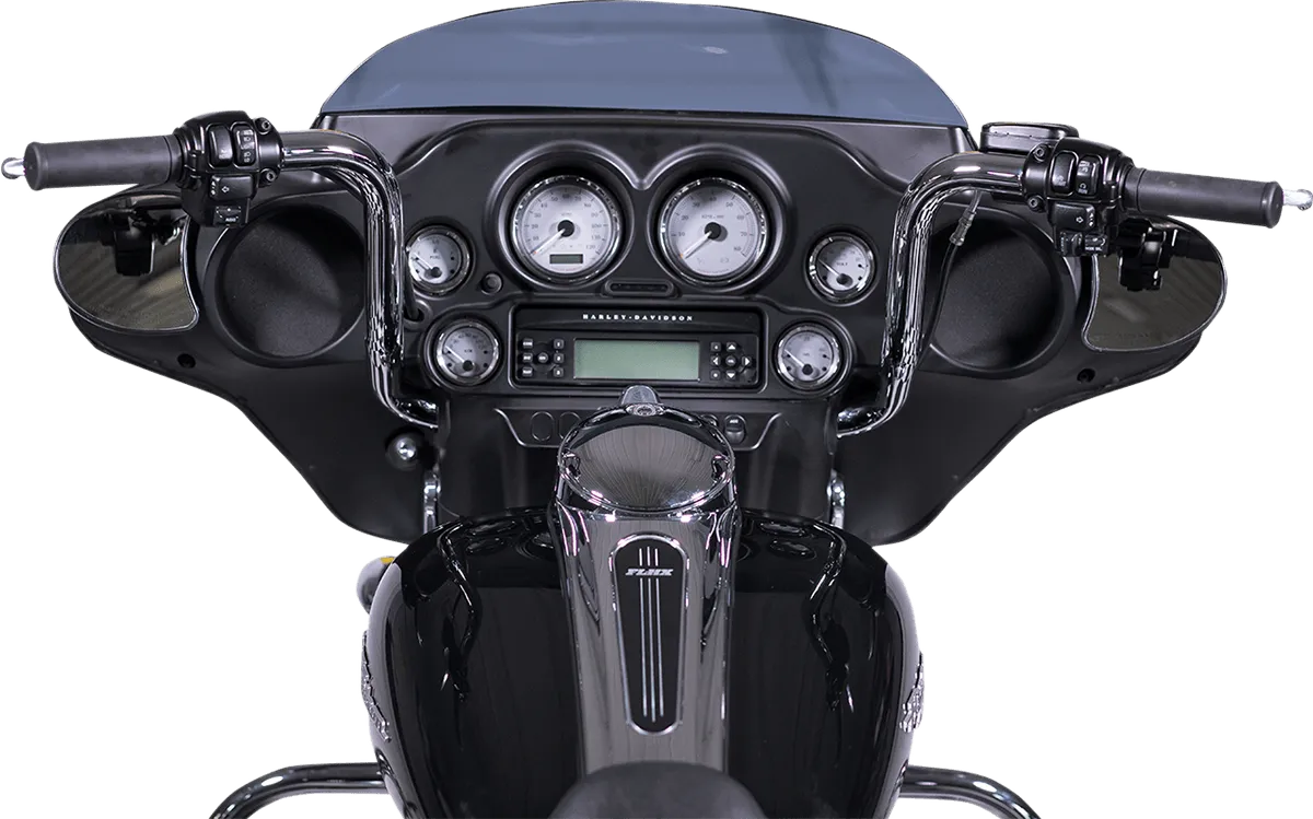 Fat Baggers, Inc. 909512 1-1/4in. EZ Install Handlebar Kit with Round Top Handlebars - Chrome