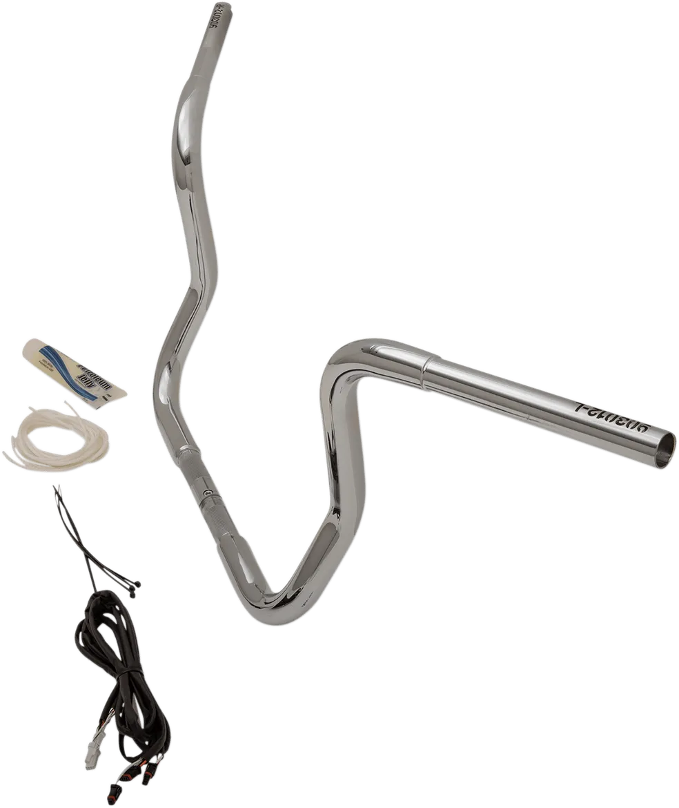 Fat Baggers, Inc. 909512 1-1/4in. EZ Install Handlebar Kit with Round Top Handlebars - Chrome