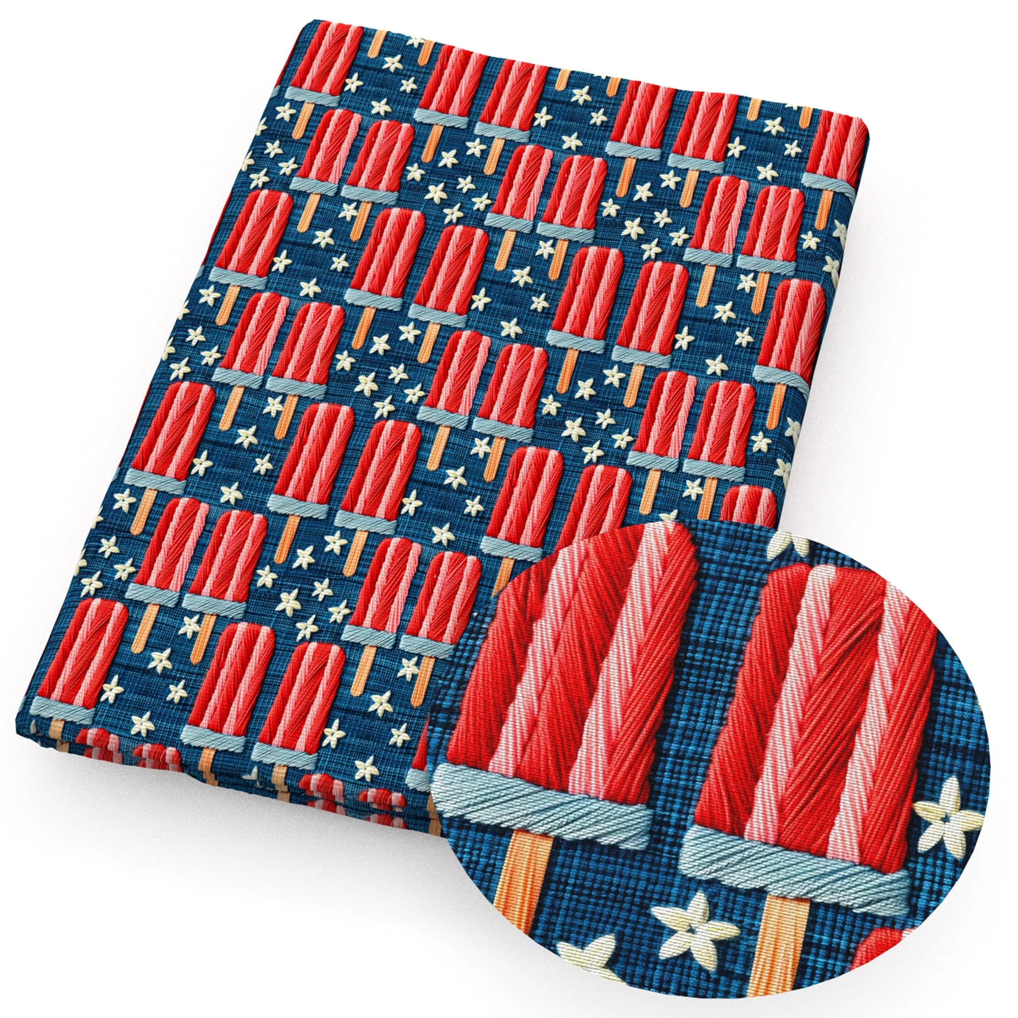 faux embroidery fabric