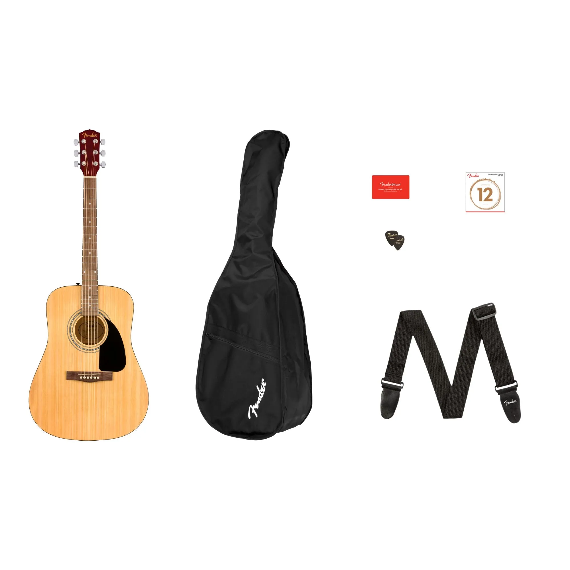 Fender FA-115 Dreadnought Acoustic Pack, Natural