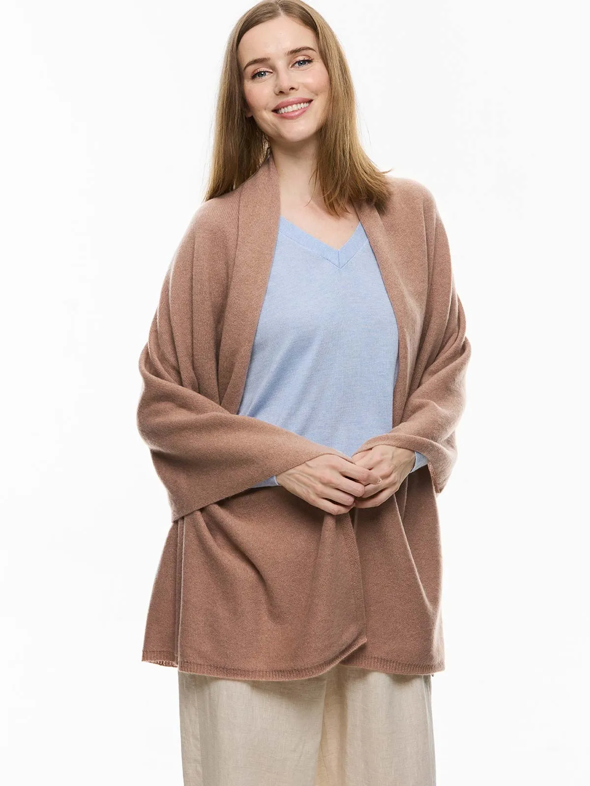 FlexKnit Camel Cashmere Wrap