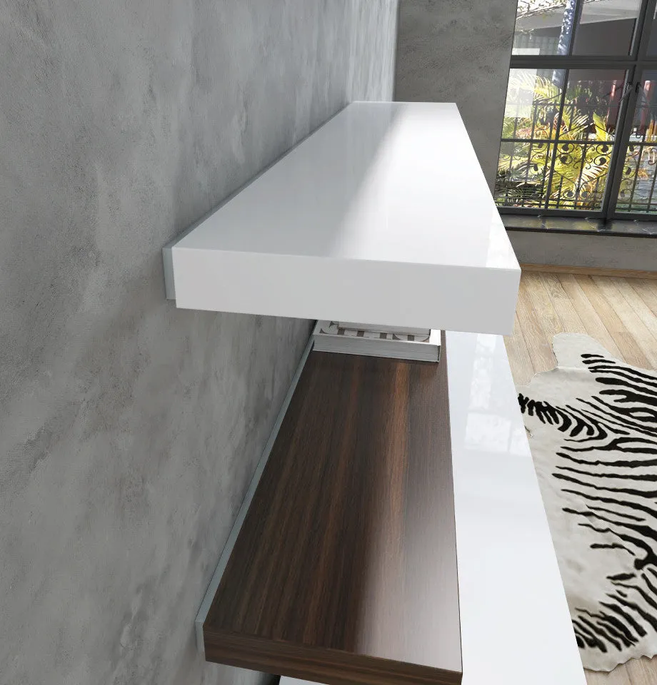 Floating Shelf 800 - High Gloss White
