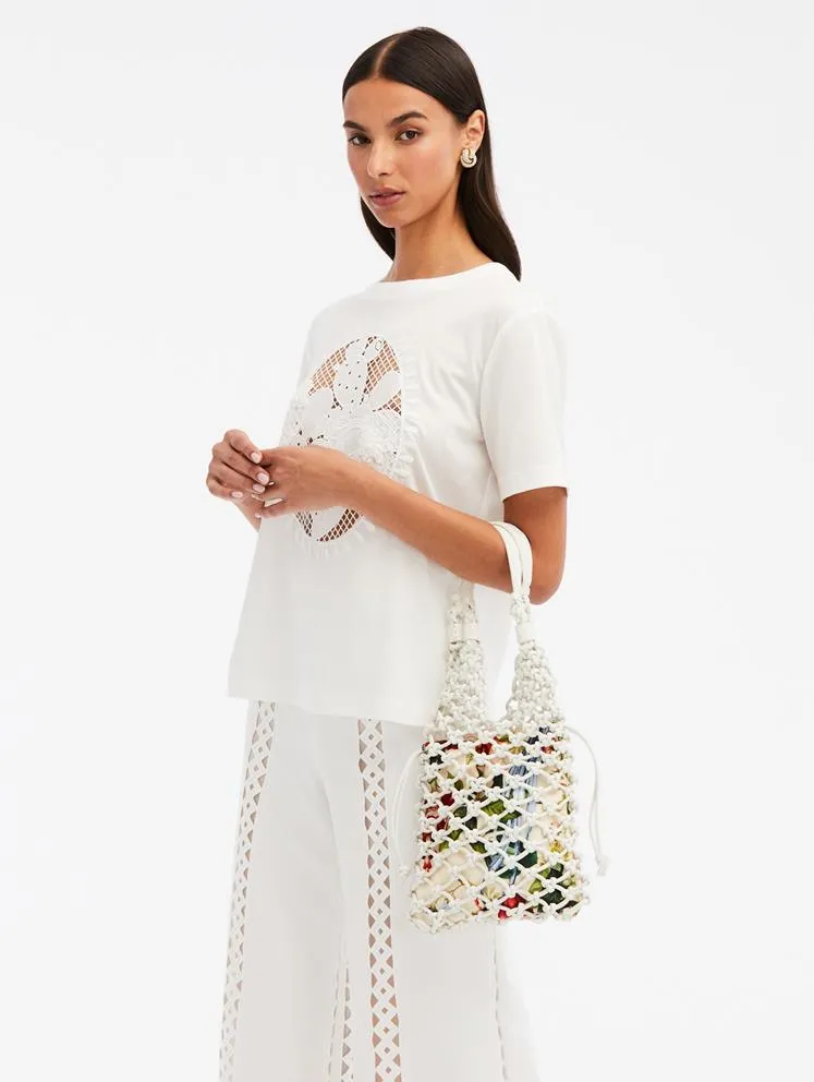 Flora & Fauna Small Knotted Leather Tote