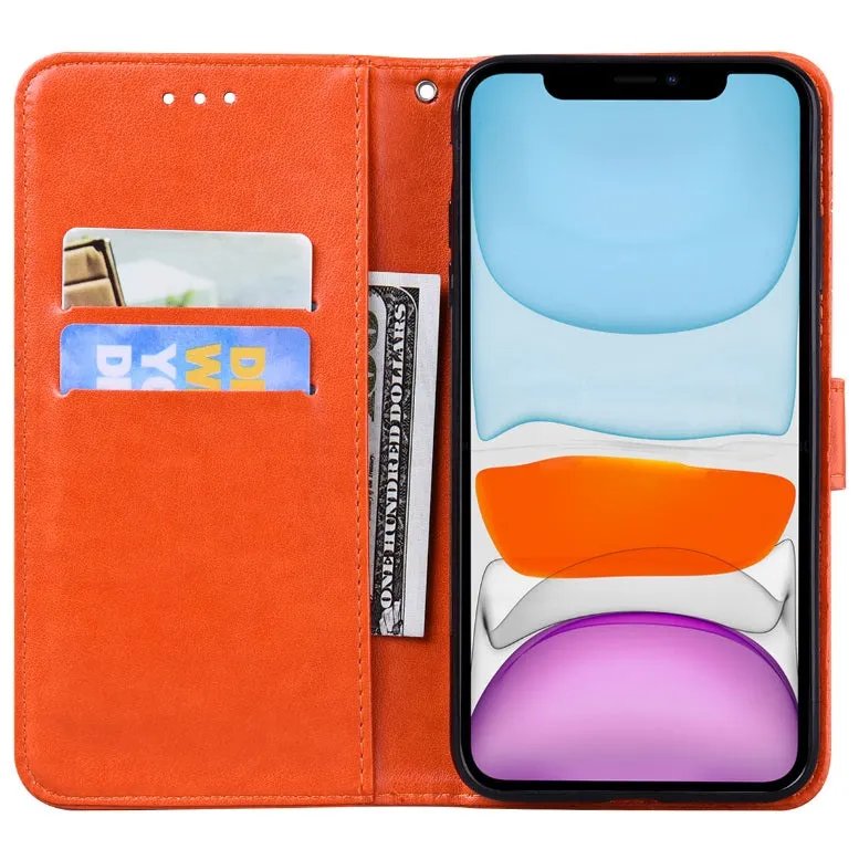 For iPhone12 mini Phone Case 5.4 Inches Card Slot Phone Bracket Mobile Phone Cover green