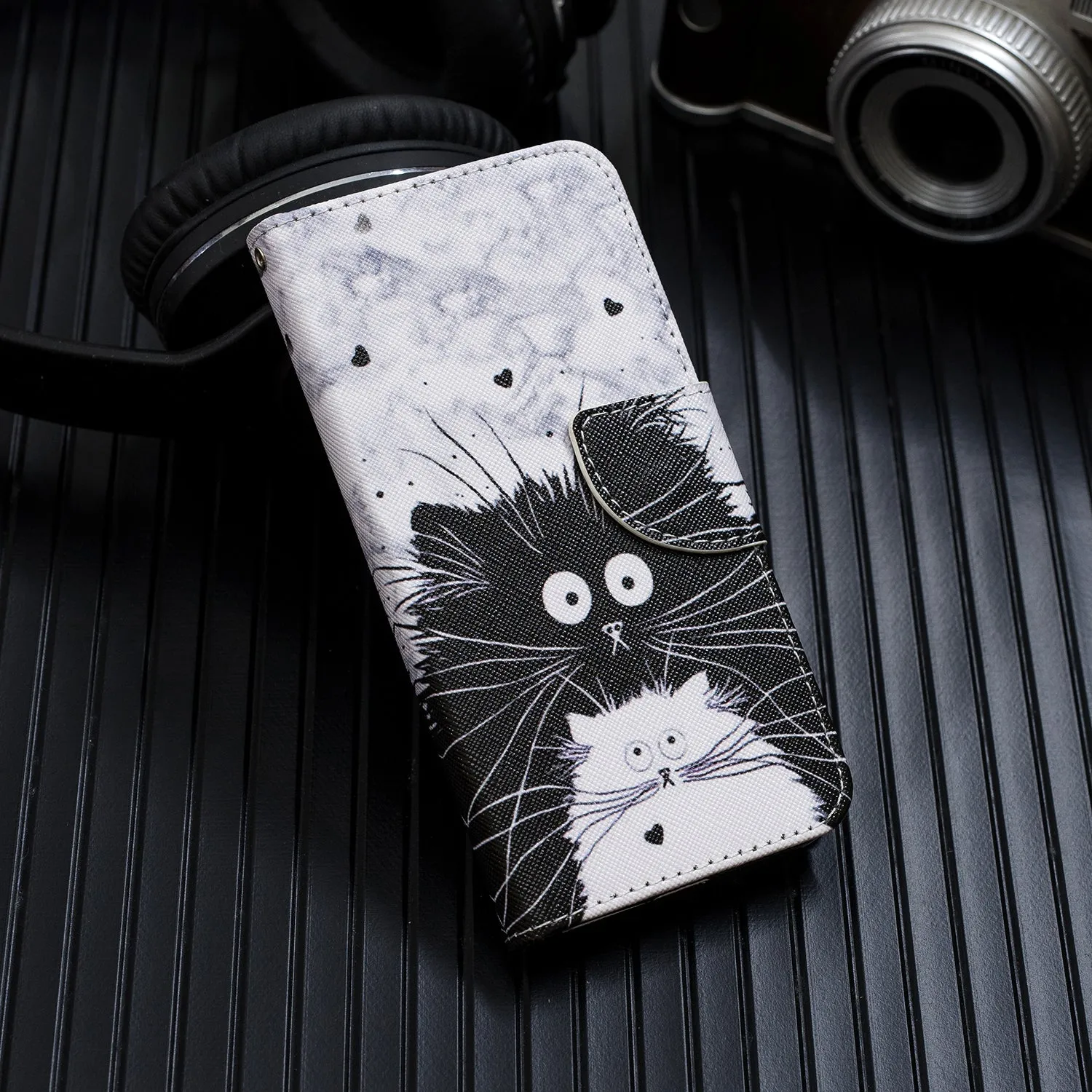 For Redmi Note 8/8 Pro Cellphone Cover Stand Function Wallet Design PU Leather Smartphone Shell Elegant Pattern Printed  peach blossom