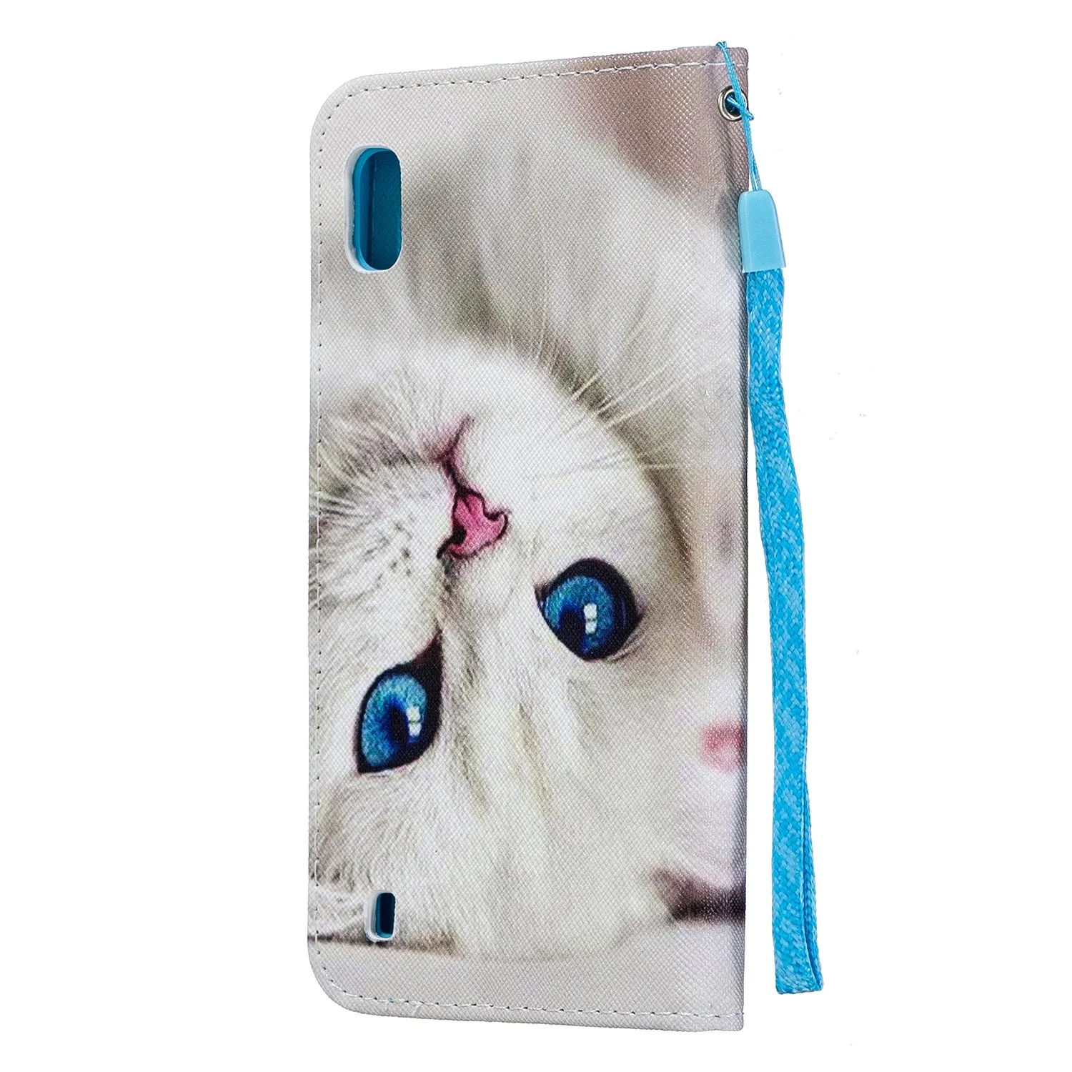 For Samsung A10/A20/A30 Smartphone Case PU Leather Wallet Design Cellphone Cover with Card Holder Stand Available Watercolor flower
