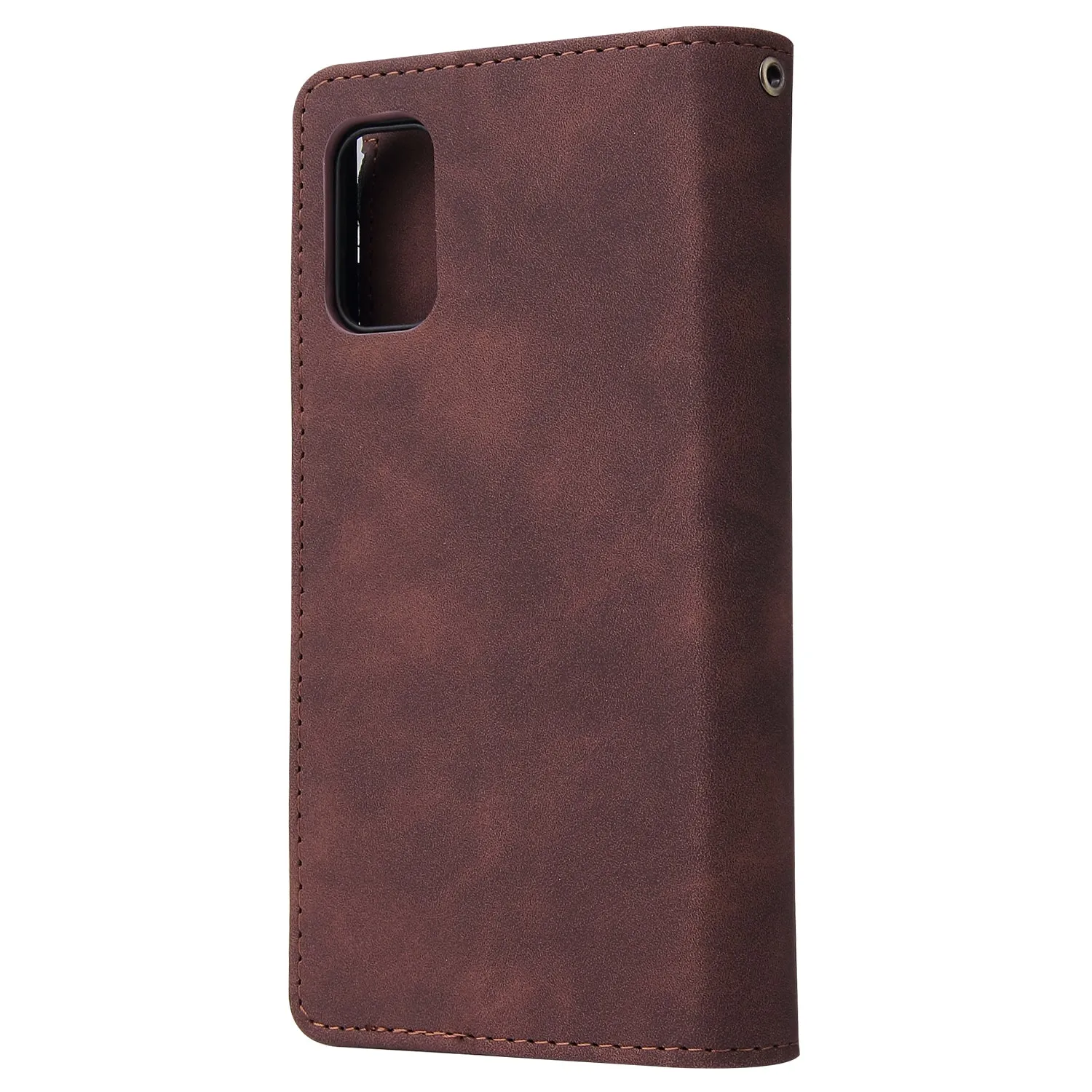 For Samsung A41 Mobile Phone Case Wallet Design Zipper Closure Overall Protection Cellphone Cover  2 blue