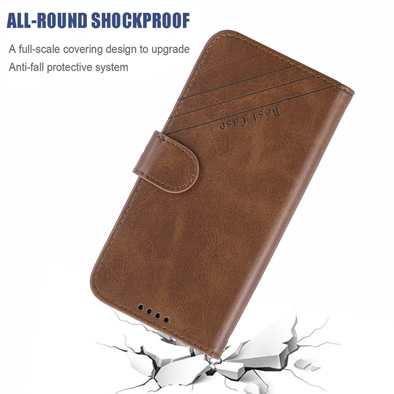 For Samsung A51/A71/M30S Case Soft Leather Cover with Denim Texture Precise Cutouts Wallet Design Buckle Closure Smartphone Shell  yellow