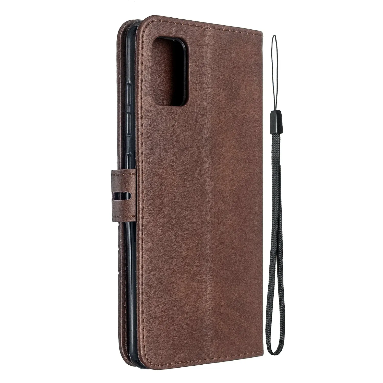 For Samsung A51/A71/M30S Case Soft Leather Cover with Denim Texture Precise Cutouts Wallet Design Buckle Closure Smartphone Shell  yellow