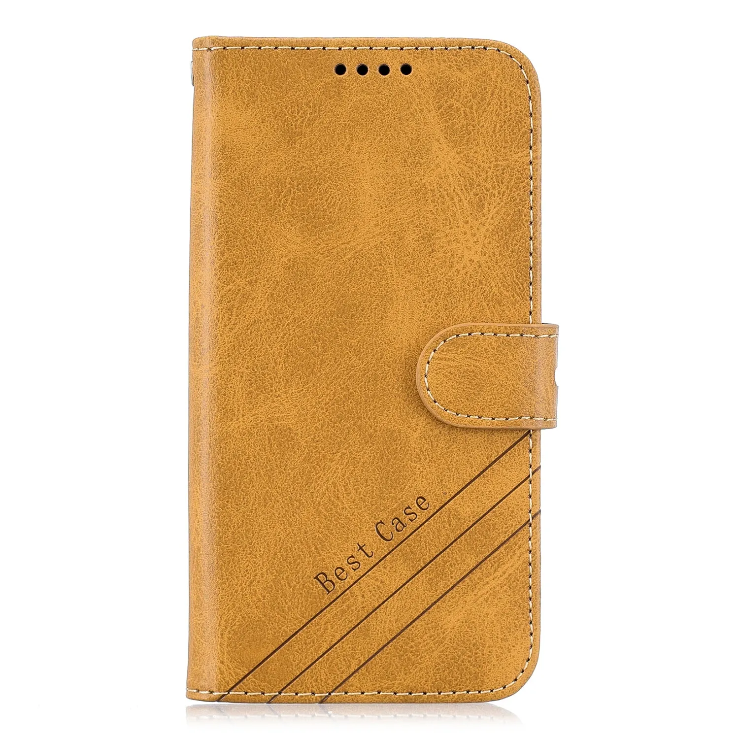 For Samsung A51/A71/M30S Case Soft Leather Cover with Denim Texture Precise Cutouts Wallet Design Buckle Closure Smartphone Shell  yellow