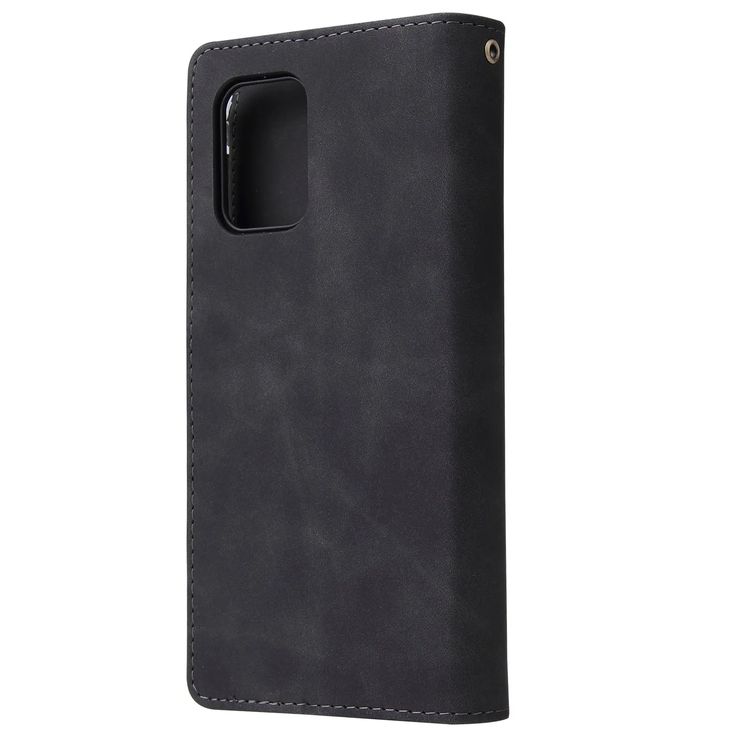 For Samsung S10 Lite 2020 Mobile Phone Case Wallet Design Zipper Closure Overall Protection Cellphone Cover  1 black